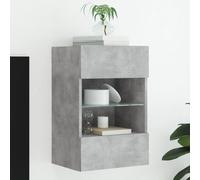 Berkfield Home TV Wall Cabinet with LED Lights Concrete Grey 40x30x60.5 cm Berkfield Home Grey 40x30x60.5 cm