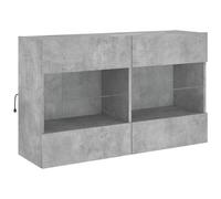 Berkfield Home TV Wall Cabinet with LED Lights Concrete Grey 98.5x30x60.5 cm Berkfield Home Grey 98.5x30x60.5 cm
