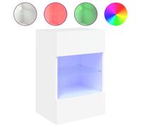 Berkfield Home TV Wall Cabinet with LED Lights White 40x30x60.5 cm Berkfield Home White 40x30x60.5 cm