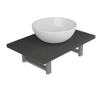 Berkfield Home Two Piece Bathroom Furniture Set Ceramic Grey Berkfield Home Grey