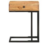 Berkfield Home U-Shaped Side Table 45x30x61cm Solid Acacia Wood in Brown | Size: 45 x 30 x 61 cm Berkfield Home Brown 45 x 30 x 61 cm