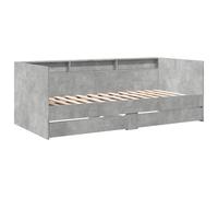 Berkfield Home Versatile Daybed w/Drawers Frame Concrete Grey 75x190 cm Small Single Berkfield Home Grey 75x190 cm