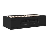 Berkfield Home Versatile Daybed with Drawers without Mattress Black 90x190 cm Single Berkfield Home Black 90x190 cm