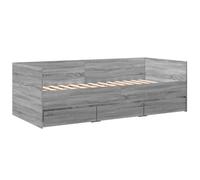Berkfield Home Versatile Daybed with Drawers without Mattress Grey Sonoma 90x200 cm Berkfield Home Grey 90x200 cm
