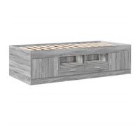 Berkfield Home Versatile Daybed with Drawers without Mattress Grey Sonoma 90x200 cm Berkfield Home Grey 90x200 cm