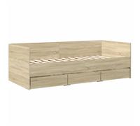 Berkfield Home Versatile Daybed with Drawers without Mattress Sonoma Oak 75x190 in Light Brown Berkfield Home Light Brown