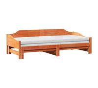 Berkfield Home Versatile Daybed with Trundle Frame Wax Brown 90x190 cm Single So Berkfield Home Brown 90x190 cm