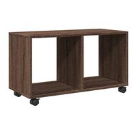 Berkfield Home vidaXL¬†Rolling¬†Cabinet¬†Brown Oak 72x33x42.5 cm Engineered Wood in Brown Berkfield Home Brown 72x33x42.5 cm