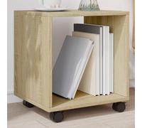 Berkfield Home vidaXL¬†Rolling¬†Cabinet¬†Sonoma Oak 37x33x42.5 cm Engineered Wood in Brown Berkfield Home Brown 37x33x42.5 cm