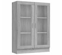 Berkfield Home Vitrine Cabinet Grey Sonoma 82.5x30.5x115 cm Engineered Wood Berkfield Home Grey 82.5x30.5x115 cm