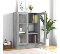 Berkfield Home Vitrine Cabinet Grey Sonoma 82.5x30.5x115 cm Engineered Wood Berkfield Home Grey 82.5x30.5x115 cm