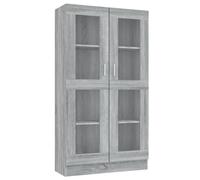 Berkfield Home Vitrine Cabinet Grey Sonoma 82.5x30.5x150 cm Engineered Wood Berkfield Home Grey 82.5x30.5x150 cm