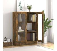 Berkfield Home Vitrine Cabinet Smoked Oak 82.5x30.5x115 cm Engineered Wood in Brown Berkfield Home Brown 82.5x30.5x115 cm