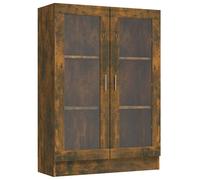 Berkfield Home Vitrine Cabinet Smoked Oak 82.5x30.5x115 cm Engineered Wood in Brown Berkfield Home Brown 82.5x30.5x115 cm