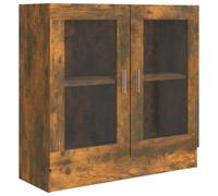 Berkfield Home Vitrine Cabinet Smoked Oak 82.5x30.5x80 cm Engineered Wood in Brown Berkfield Home Brown 82.5x30.5x80 cm