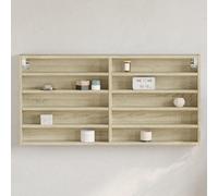 Berkfield Home Vitrine Cabinet Sonoma Oak 100x8.5x50 cm Engineered Wood in Brown Berkfield Home Brown 100x8.5x50 cm