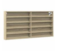 Berkfield Home Vitrine Cabinet Sonoma Oak 100x8.5x50 cm Engineered Wood in Light Oak Berkfield Home Light Oak 100x8.5x50 cm