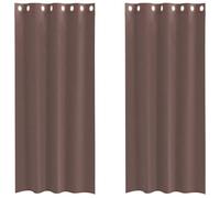 Berkfield Home Voile Curtains with Grommets 2 pcs Brown 140x225 cm Berkfield Home Brown 140x225 cm