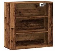 Berkfield Home Wall Cabinet Old Wood 80x33x80 cm Engineered Wood in Brown | Size: 80 x 33 x 80 cm Berkfield Home Brown 80 x 33 x 80 cm
