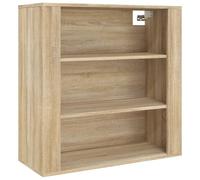 Berkfield Home Wall Cabinet Sonoma Oak 80x33x80 cm Engineered Wood in Beige | Size: 80 x 33 x 80 cm Berkfield Home Beige 80 x 33 x 80 cm