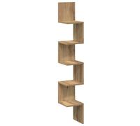 Berkfield Home Wall Corner Shelf Artisan Oak 20x20x127.5 cm Engineered Wood in Brown Berkfield Home Brown 20x20x127.5 cm