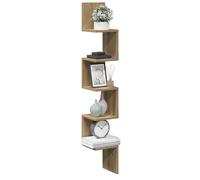 Berkfield Home Wall Corner Shelf Artisan Oak 20x20x127.5 cm Engineered Wood in Brown Berkfield Home Brown 20x20x127.5 cm