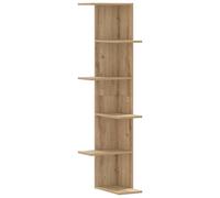 Berkfield Home Wall Corner Shelf Artisian Oak 36.5x36.5x140 cm Engineered Wood in Brown Berkfield Home Brown 36.5x36.5x140 cm