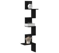 Berkfield Home Wall Corner Shelf Black 32x32x127, 5 cm Engineered Wood Berkfield Home Black
