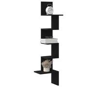 Berkfield Home Wall Corner Shelf Black 32x32x127, 5 cm Engineered Wood Berkfield Home Black