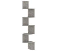 Berkfield Home Wall Corner Shelf Concrete Grey 19x19x123 cm Engineered Wood | Size: 19 x 19 x 123 cm Berkfield Home Grey 19 x 19 x 123 cm