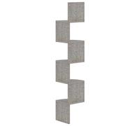 Berkfield Home Wall Corner Shelf Concrete Grey 19x19x123 cm Engineered Wood | Size: 19 x 19 x 123 cm Berkfield Home Grey 19 x 19 x 123 cm