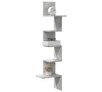 Berkfield Home Wall Corner Shelf Concrete Grey 32x32x127, 5 cm Engineered Wood Berkfield Home Grey