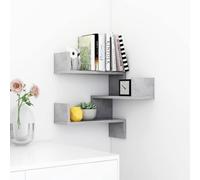 Berkfield Home Wall Corner Shelf Concrete Grey 40x40x50 cm Engineered Wood | Size: 40 x 40 x 50 cm Berkfield Home Grey 40 x 40 x 50 cm