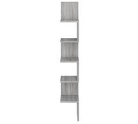 Berkfield Home Wall Corner Shelf Grey Sonoma 20x20x127.5 cm Engineered Wood Berkfield Home Grey 20x20x127.5 cm