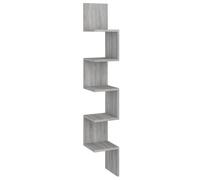 Berkfield Home Wall Corner Shelf Grey Sonoma 20x20x127.5 cm Engineered Wood Berkfield Home Grey 20x20x127.5 cm