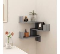 Berkfield Home Wall Corner Shelf Grey Sonoma 40x40x50 cm Engineered Wood | Size: 40 x 40 x 50 cm Berkfield Home Grey 40 x 40 x 50 cm