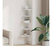 Berkfield Home Wall Corner Shelf White 32x32x127, 5 cm Engineered Wood Berkfield Home White