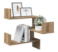 Berkfield Home Wall Corner Shelves 2 pcs Artisan Oak 40x40x49.5 cm Engineered Wood in Brown Berkfield Home Brown 40x40x49.5 cm