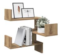 Berkfield Home Wall Corner Shelves 2 pcs Artisan Oak 40x40x49.5 cm Engineered Wood in Brown Berkfield Home Brown 40x40x49.5 cm