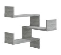 Berkfield Home Wall Corner Shelves 2 pcs Grey Sonoma 40x40x50 cm Engineered Wood | Size: 40 x 40 x 50 cm Berkfield Home Grey 40 x 40 x 50 cm