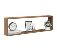 Berkfield Home Wall Cube Shelves 4 pcs Artisan Oak 100x15x30 cm Engineered Wood in Brown | Size: 100 x 15 x 30 cm Berkfield Home Brown 100 x 15 x 30 cm