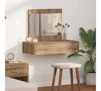Berkfield Home Wall Hanging Dressing Table Artisan Oak 83x40x70 cm in Brown | Size: 83 x 40 x 70 cm Berkfield Home Brown 83 x 40 x 70 cm