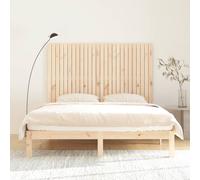 Berkfield Home Wall Headboard 166x3x110 cm Solid Wood Pine in Natural | Size: 166 x 3 x 110 cm Berkfield Home Natural 166 x 3 x 110 cm