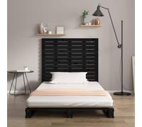 Berkfield Home Wall Headboard Black 146x3x91.5 cm Solid Wood Pine Berkfield Home Black 146x3x91.5 cm