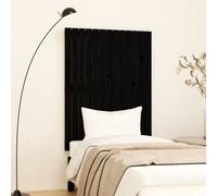 Berkfield Home Wall Headboard Black 82.5x3x110 cm Solid Wood Pine Berkfield Home Black 82.5x3x110 cm
