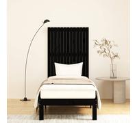 Berkfield Home Wall Headboard Black 82.5x3x110 cm Solid Wood Pine Berkfield Home Black 82.5x3x110 cm