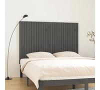 Berkfield Home Wall Headboard Grey 166x3x110 cm Solid Wood Pine | Size: 166 x 3 x 110 cm Berkfield Home Grey 166 x 3 x 110 cm