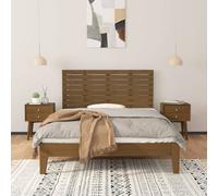 Berkfield Home Wall Headboard Honey Brown 126x3x63 cm Solid Wood Pine | Size: 126 x 3 x 63 cm Berkfield Home Brown 126 x 3 x 63 cm
