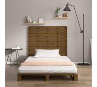 Berkfield Home Wall Headboard Honey Brown 126x3x91.5 cm Solid Wood Pine Berkfield Home Brown 126x3x91.5 cm
