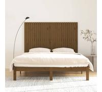 Berkfield Home Wall Headboard Honey Brown 166x3x110 cm Solid Wood Pine | Size: 166 x 3 x 110 cm Berkfield Home Brown 166 x 3 x 110 cm